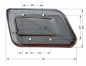 Preview: Replacement pane glass for horse trailer window asymmetric right [700 x 390 x 35 mm] - SMOKE