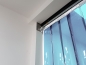 Preview: 200 x 2 mm - PVC Lamellen Streifen Vorhang vormontiert mit Wandschiene + Halteklammern