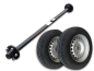 Preview: Agriculture trailer axle,  carrying axle 40 mm square 1500 mm 1850 kg - 5 x 112 - plus 2x 15" complete wheels