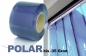 Preview: 300 x 3 mm PVC  Streifen polar - 25 Meter 25m Rolle bläulich transparent  klar f.  Lamellenvorhang