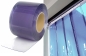 Preview: 400 x 4 mm PVC Streifen - 25 Meter 25m Rolle bläulich transparent  klar f.  Lamellenvorhang