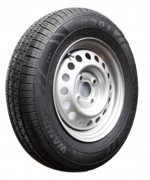145/80R13 79N 4x100 4Jx13 complete wheel for car trailer