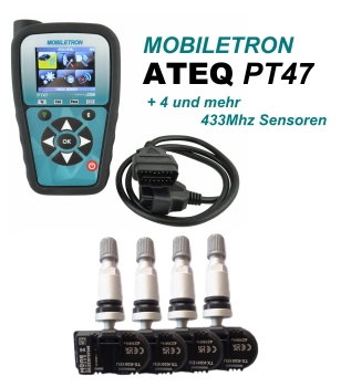 Mobiletron Ateq PT47 + 4 /20 Sensoren - RDKS TPMS Programmier- & Diagnose Gerät Tool