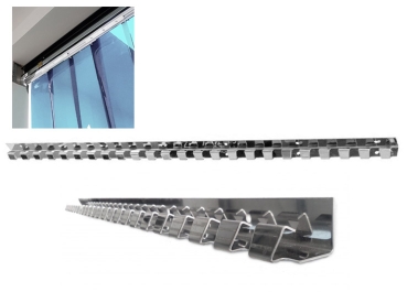 Hook strip mounting rail 984 mm stainless steel