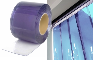 200 x 2 mm soft PVC - 25 meter 25m roll bluish-transparent e.g. for slat curtain