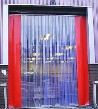 200 x 2 mm Weich-PVC - 50 Meter 50m Rolle polar bläulich-transparent  z.B. f.  Lamellen Vorhang