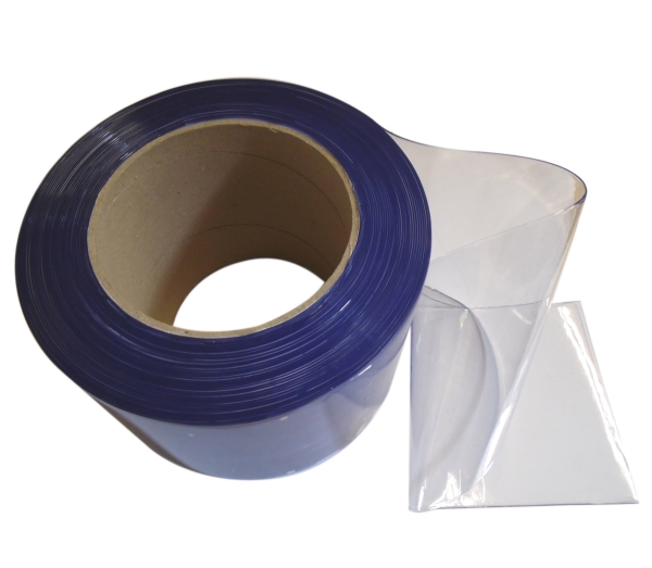 300 x 3 mm PVC strips - 25 meters 25m roll bluish transparent clear for slat curtain