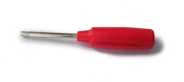 1x tyre valve core screwdriver - Torque valve wrench 0,34 Nm - red