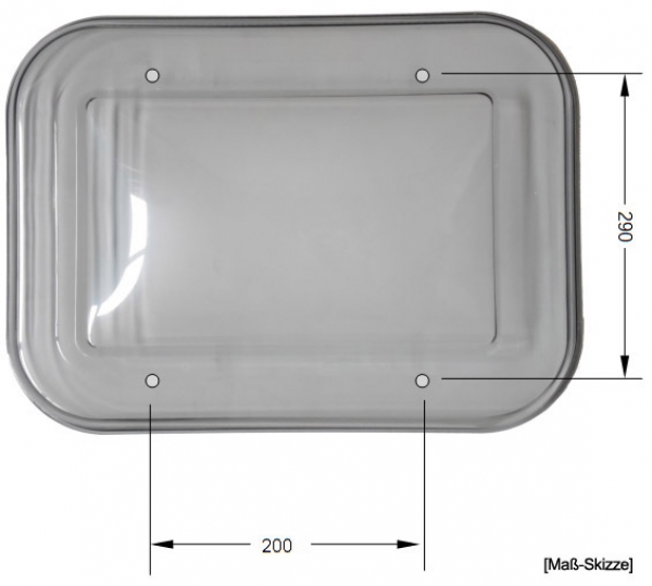 Replacement pane glass for horse trailer window [350 x 500 mm] - CLEAR B-stock