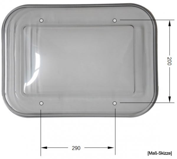Replacement pane glass for horse trailer window [350 x 500 mm] - SMOKE